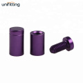 Purple Anodized Aluminum Sign Standoffs with Screw CA-1319-PE